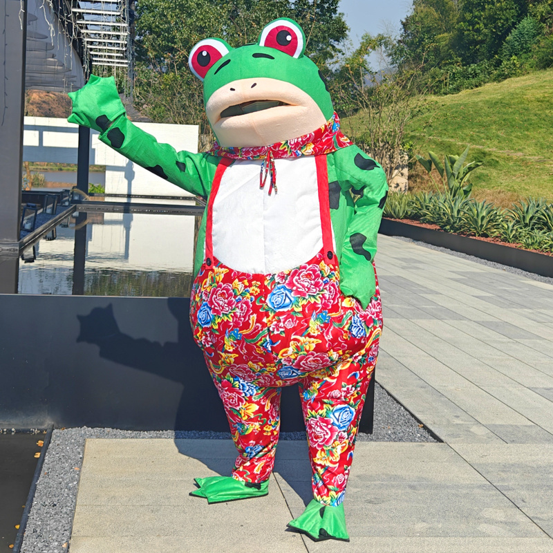 Products Custom Frog Mascot Costume Party Entertainment Event Display Products Cartoon Character Costume Adult Mascot costume