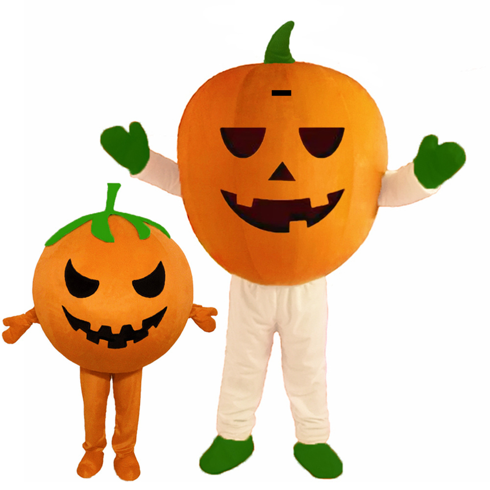 Orange Pumpkin Cushaw Squash Calabaza Cuaurbit Mascot Costume Greens Adult Size Hallowmas Custom Pumpkin Mascot Costume