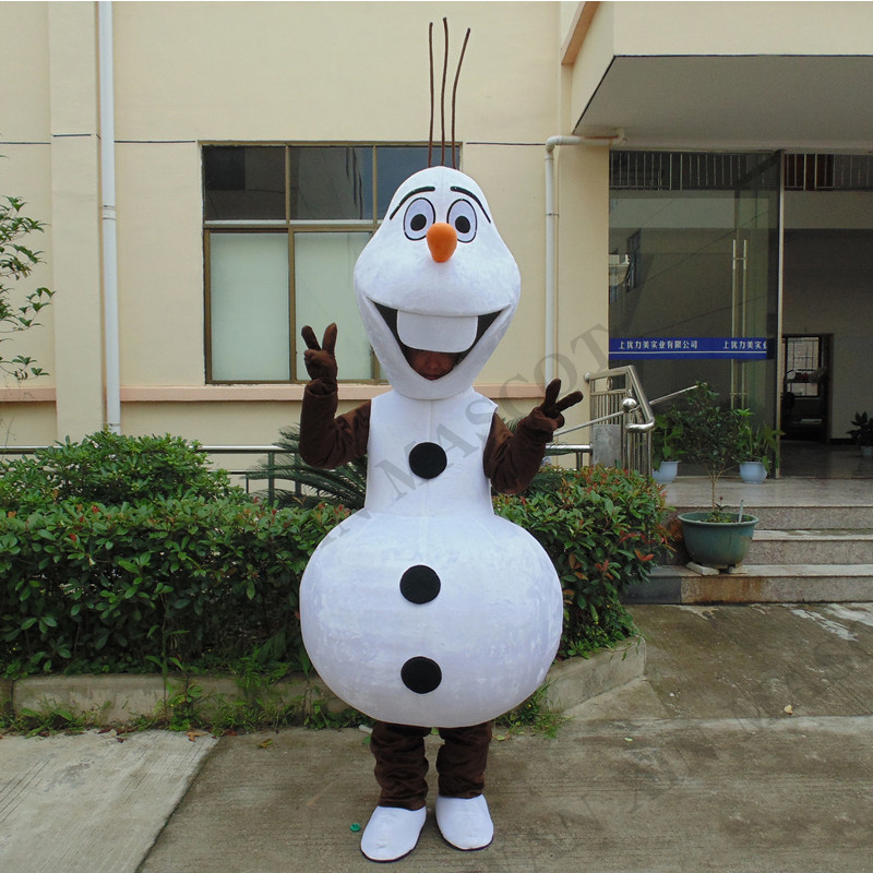 Hot selling custom Olaf mascot costume Adult snowman white mascot cartoon costume