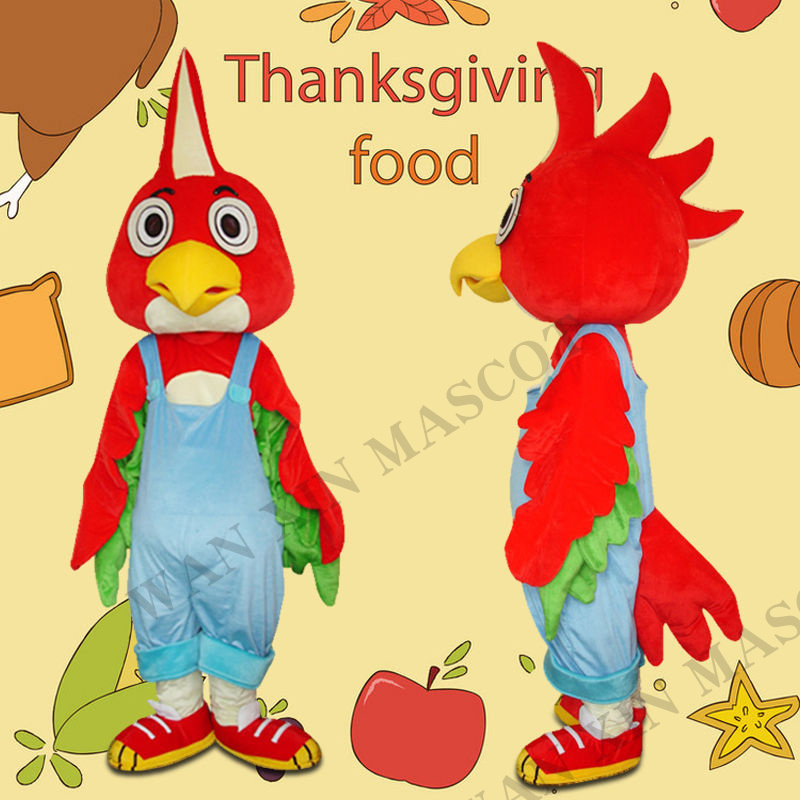 custom mascot Birthday Halloween cartoon character play animal chicken costume brown orange Chicken mascot costume