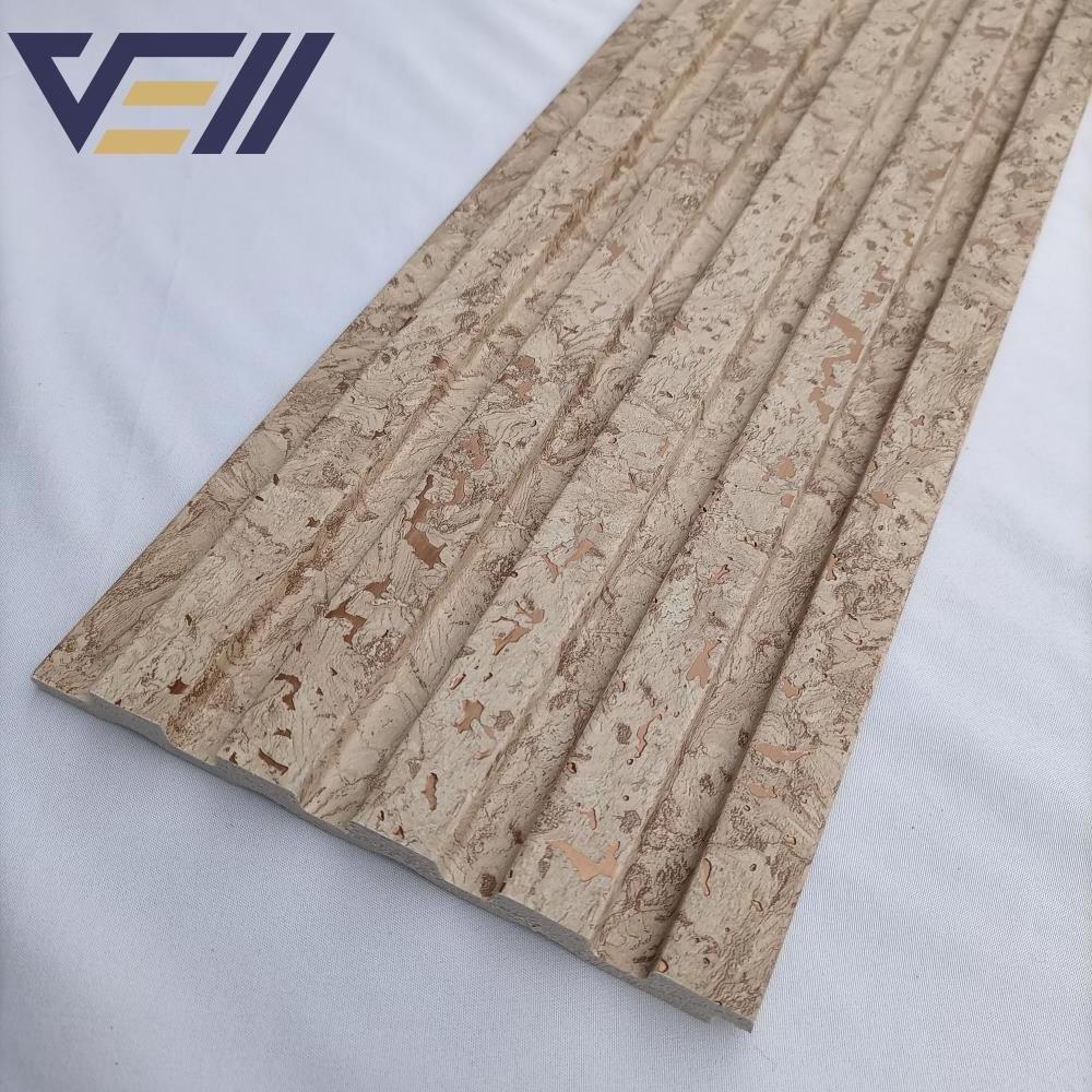 Alternative Wood Cladding Wood Louvers Interior Wall Wood  Moulding Waterproof PS Wall Panel