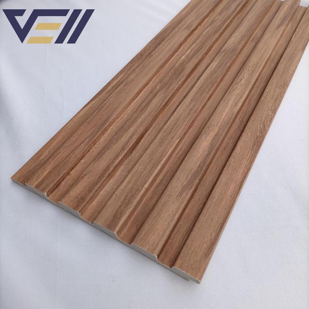 Alternative Wood Cladding Wood Louvers Interior Wall Wood  Moulding Waterproof PS Wall Panel