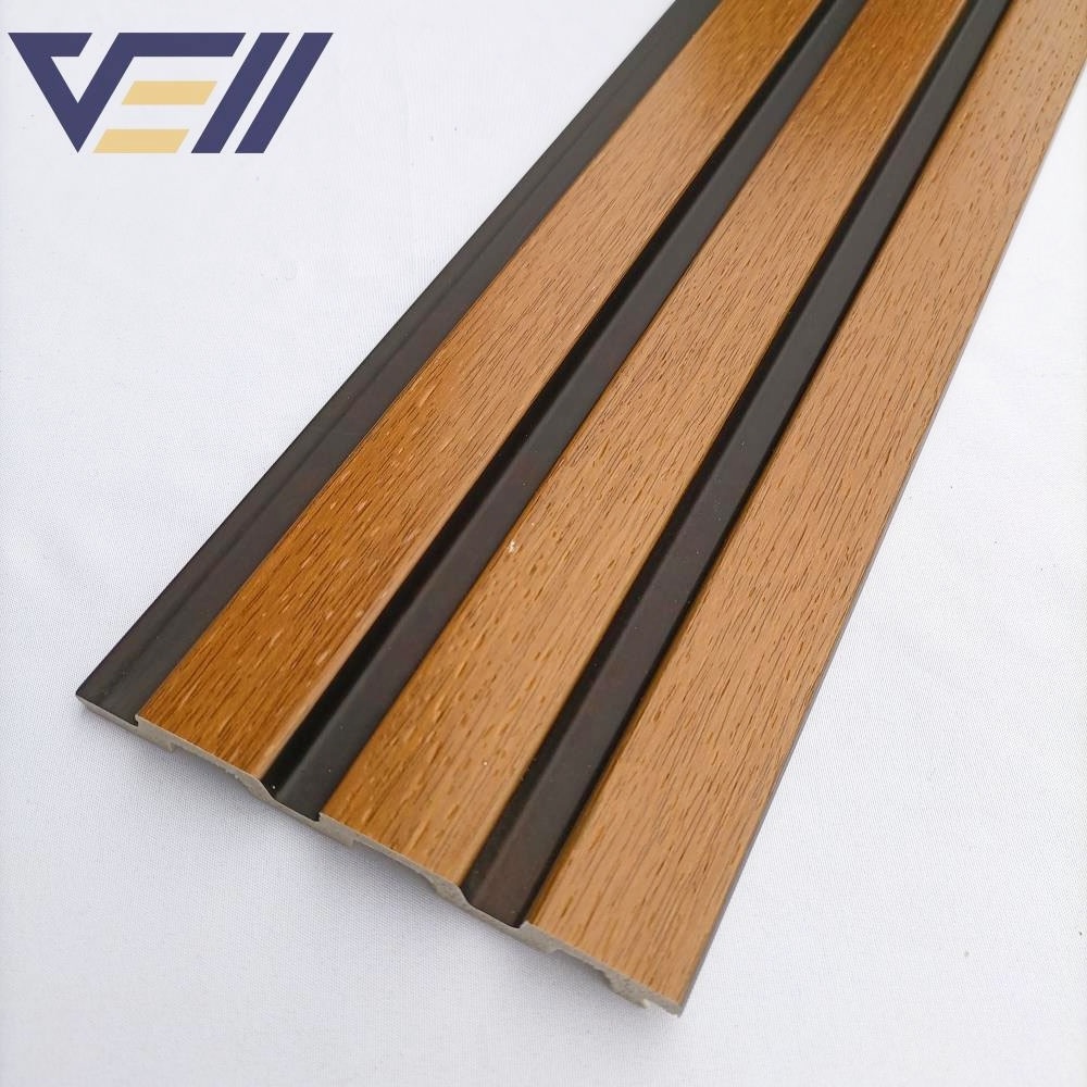 Eco-Friendly Wooden Louver Panel PS Louver Ceiling Panel Plastic planks for Indoor Wall