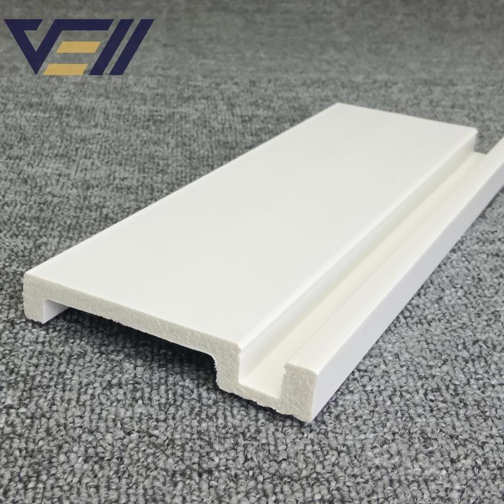 Europe Skirting Board Hidden Wall Skirting Profile White Flexible Skirting  PS Carved Moulding Skirting