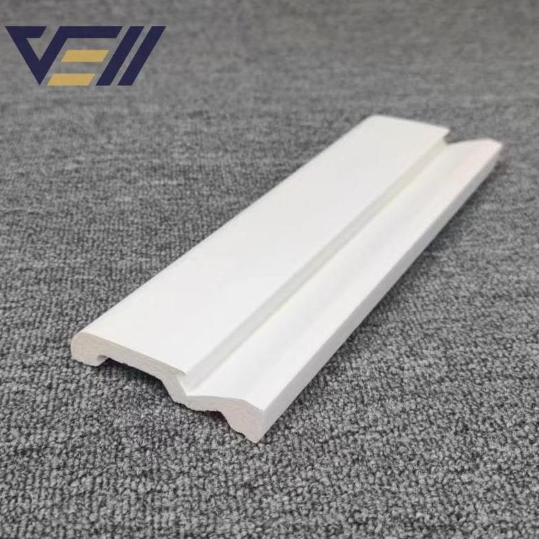 Light Plaster Line PVC Material PS skirting Panels MDF Moulding White PS Moulding