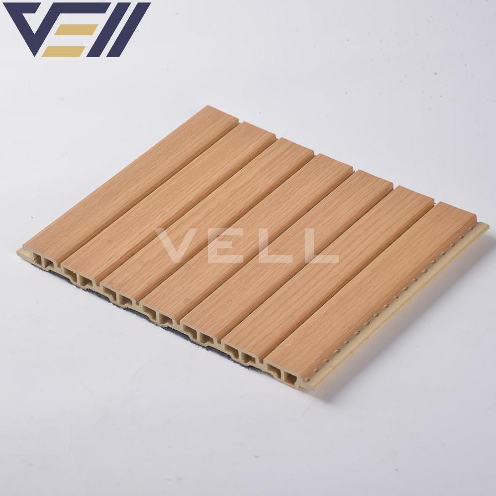 VELL OEM Easy Install Batten Design outdoor wpc interior wall fluted panels exterior wall wpc panel