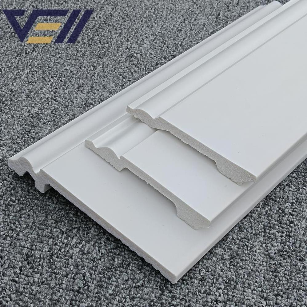 Floor Ps Foam White Baseboard Trim Indoor Waterproof Black Pvc For Kitchen Ps Skirting