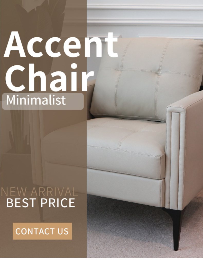 Modern Armchair Comfy Living Room Chair Accent Chairs with Arms for Small Space Bedroom Living Room