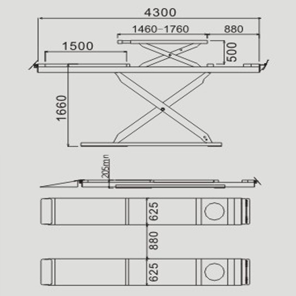 Amerigo Hydraulic Scissor Alignment Car Lift Lifting Capacity 5000kg