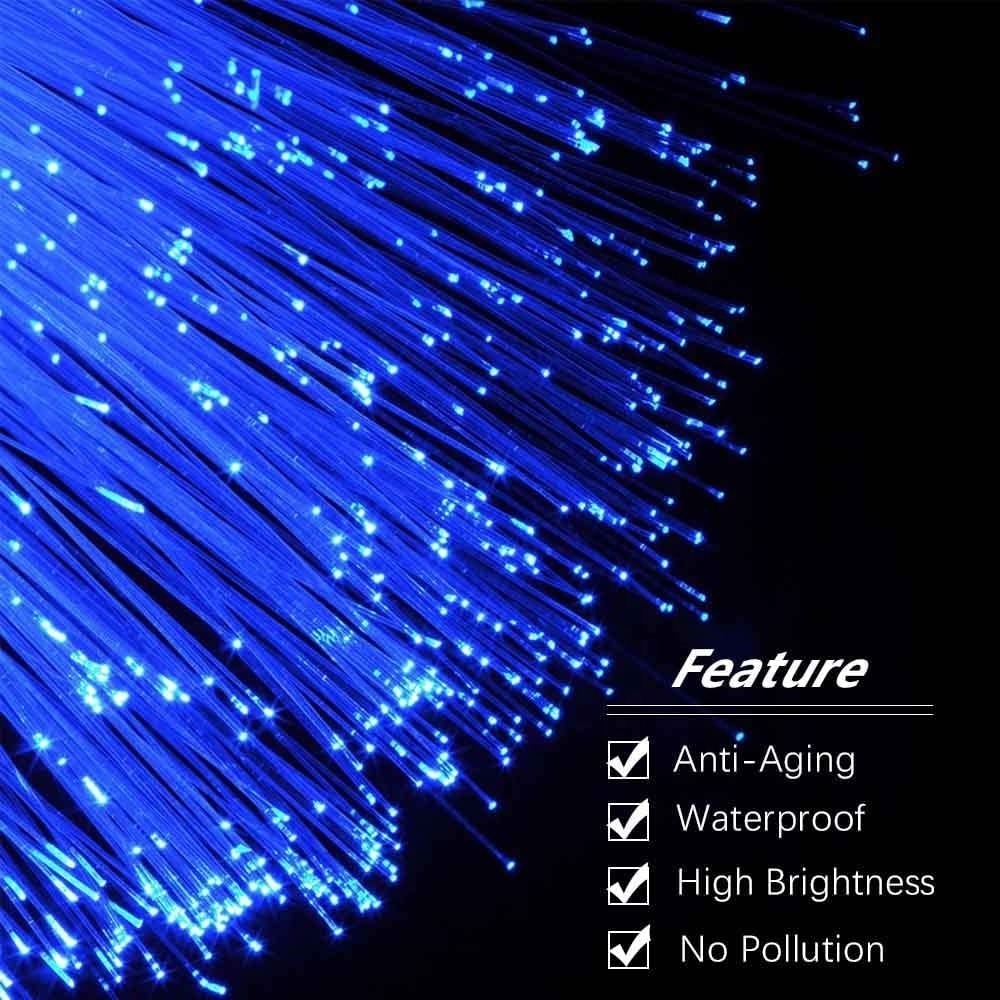 16w RGB led fiber optic star ceiling kit 0.75mm 200 pcs *2 meters fiber optic light for children room