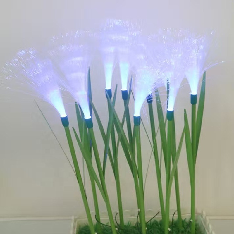 Factory price 220v artificial plant fiber optic reed light led night light for garden outdoor lighting decoration