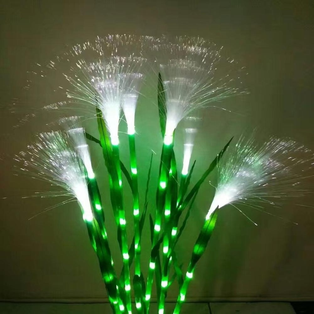 Factory price 220v artificial plant fiber optic reed light led night light for garden outdoor lighting decoration