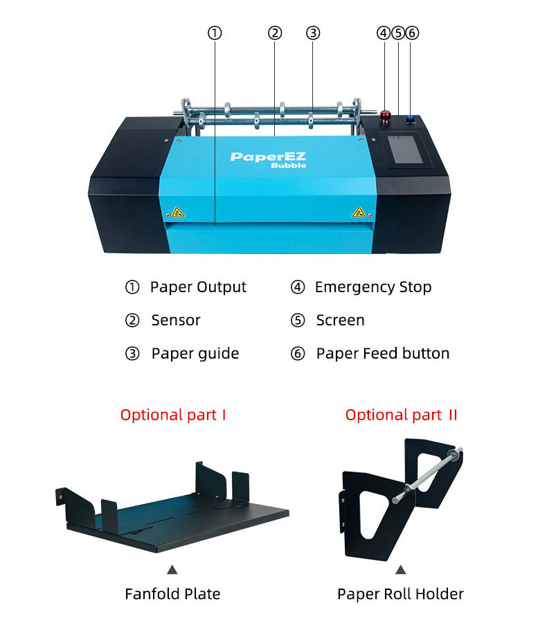 Ameson Manufacturer Direct Automatic Paper Wrap Cushion Bubble Machines