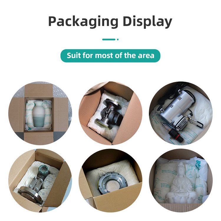 Mini Foam instant quick packing solution expanding foam in bags for protect PC shipping