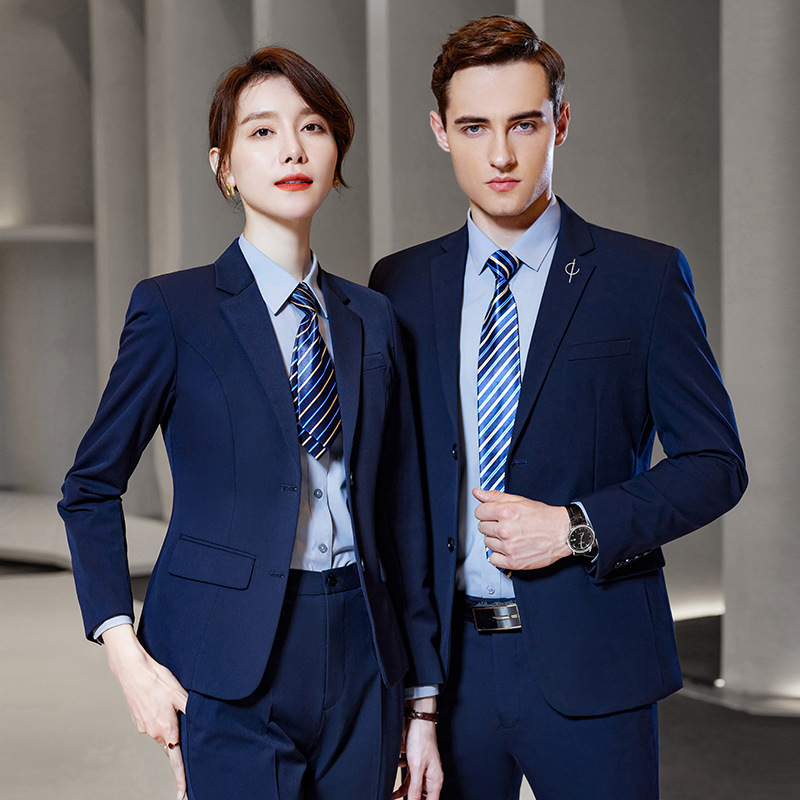 Wholesale High Quality Business Suit Formal Wear Same Style Men's and Women's Two-piece Office Work Manager Men's Suit Jacket