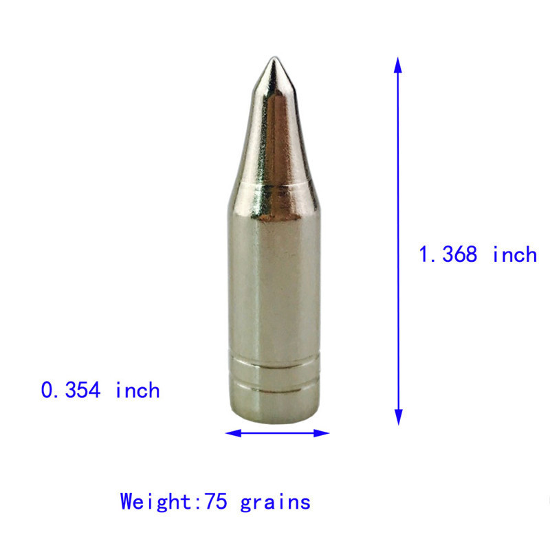 Archery Target Broadheads Arrow Tips Practice Point Glue on Wooden Bamboom Arrow for OD8mm Arrow