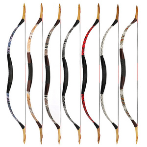 Outdoor archery longbow 20-50lbs one-pcs traditional hunting bow and arrow practice bow and arrow