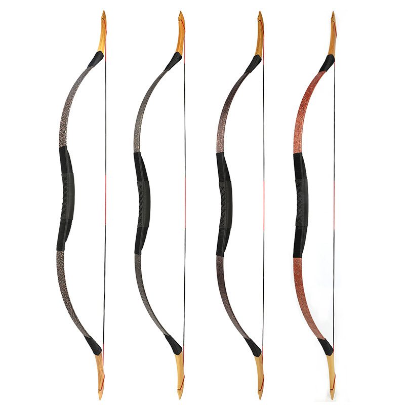 Outdoor archery longbow 20-50lbs one-pcs traditional hunting bow and arrow practice bow and arrow