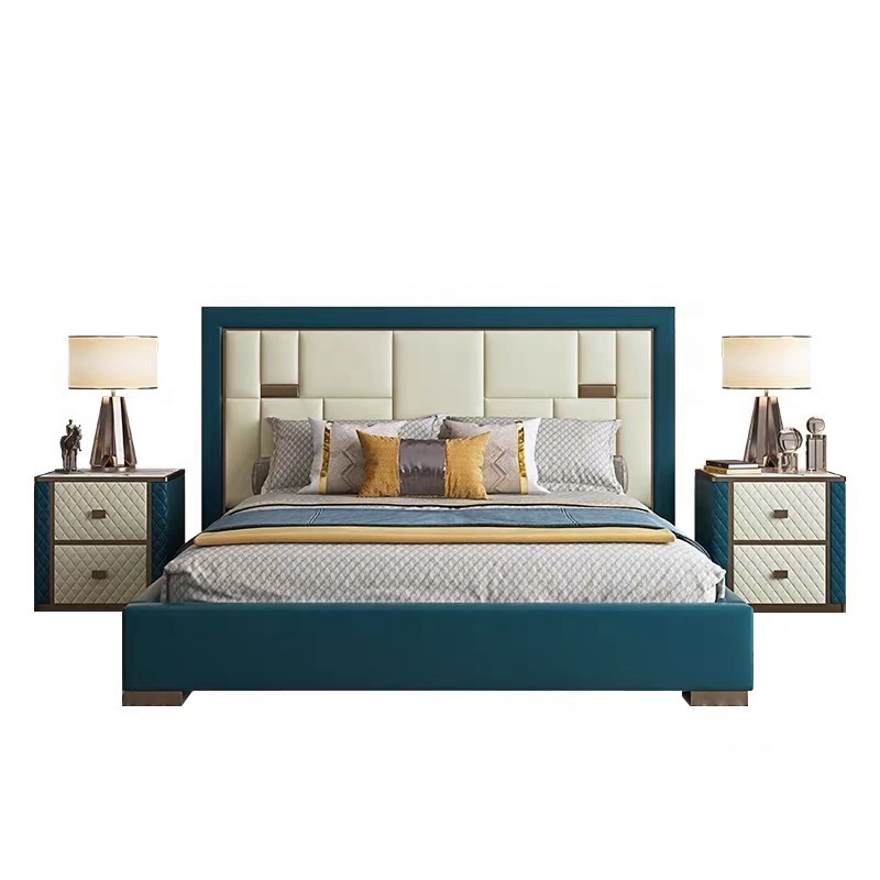 fancy sample solid wood frame king size double bed models soft padded headboard adult simple wooden double designs bed