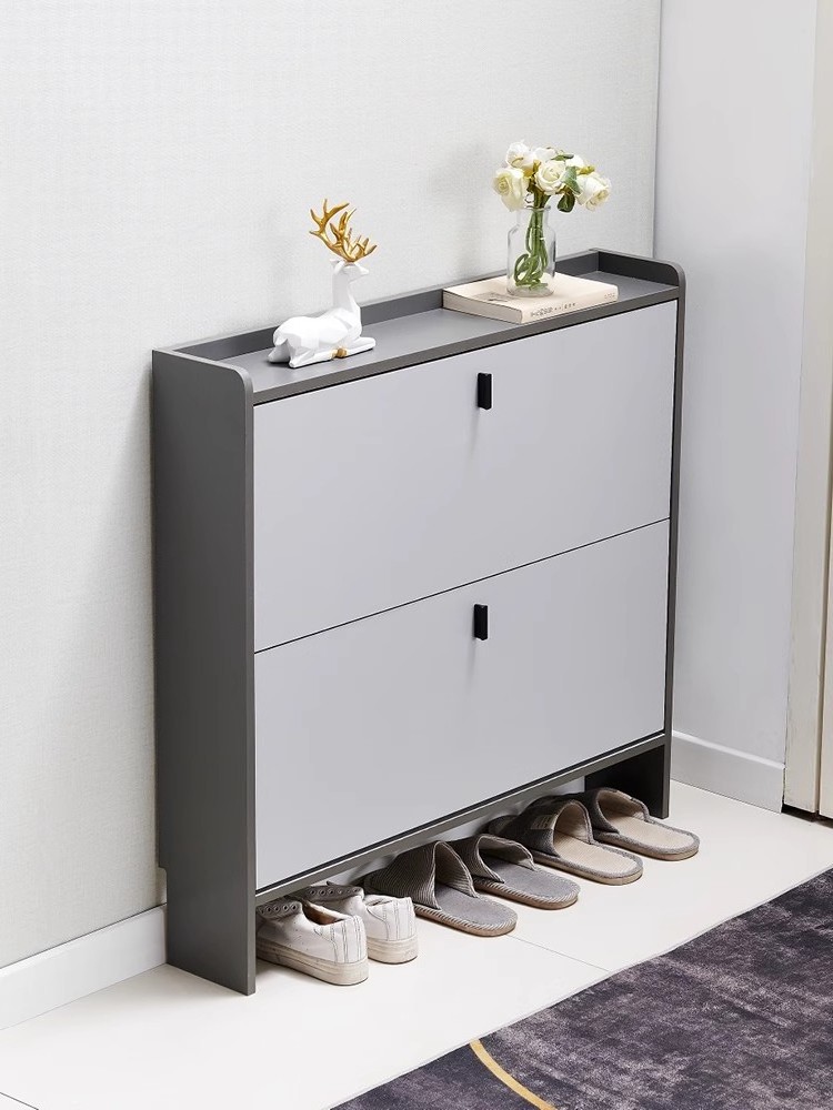 High quality living room Tipping bucket shoe cabinet ultra-thin household narrow and large-capacity shoe storage