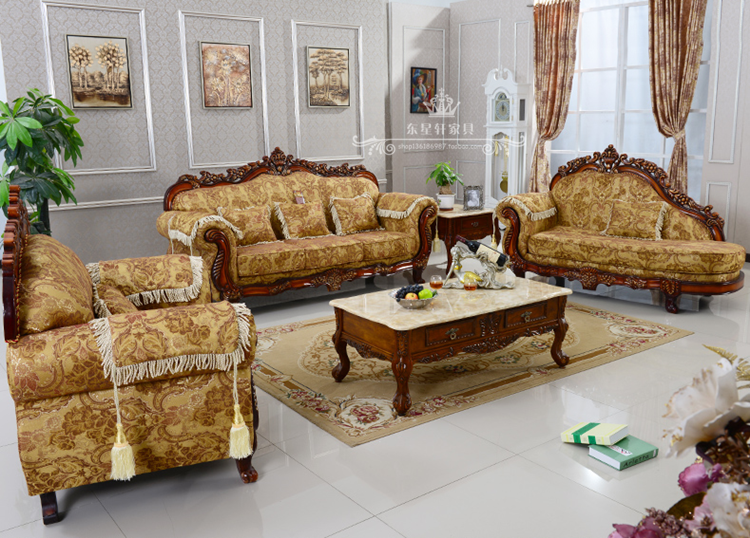 European style carved sofa set home furniture sofa