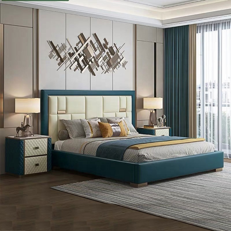 fancy sample solid wood frame king size double bed models soft padded headboard adult simple wooden double designs bed