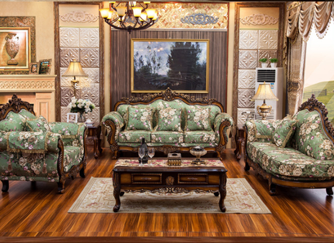 European style carved sofa set home furniture sofa