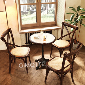 Coffee Shop Bar furniture Industrial Bistro Vintage Metal Furniture Restaurant Tables And Chairs