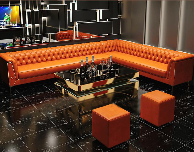 KTV night club furniture bar sofa cafe karaoke booth sofas seating modern restaurant leather booth sofa