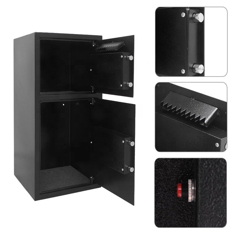 Wholesale Durable Two Door Safe Box Performance Secure Electronic Digital Lock Double-bit Key Home Safe Box