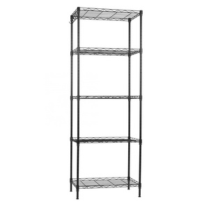 Wholesale 5 Tier Wire Shelving Steel Storage Rack Adjustable Unit Shelves for Laundry Bathroom Kitchen 5 Layer Wire Mesh Shelf