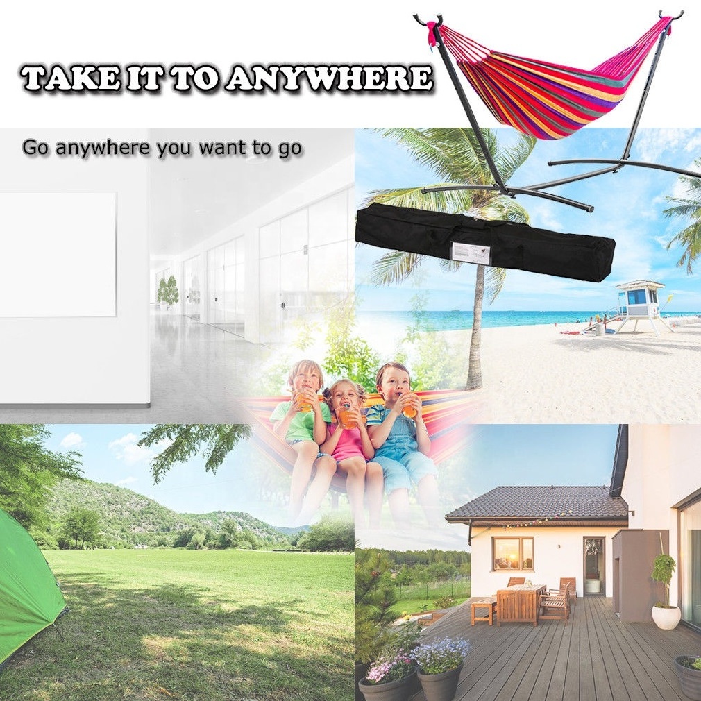 High Quality Steel Hammock Stand Adjustable Swing Chair Outdoor Patio Hanging Hammock Stand