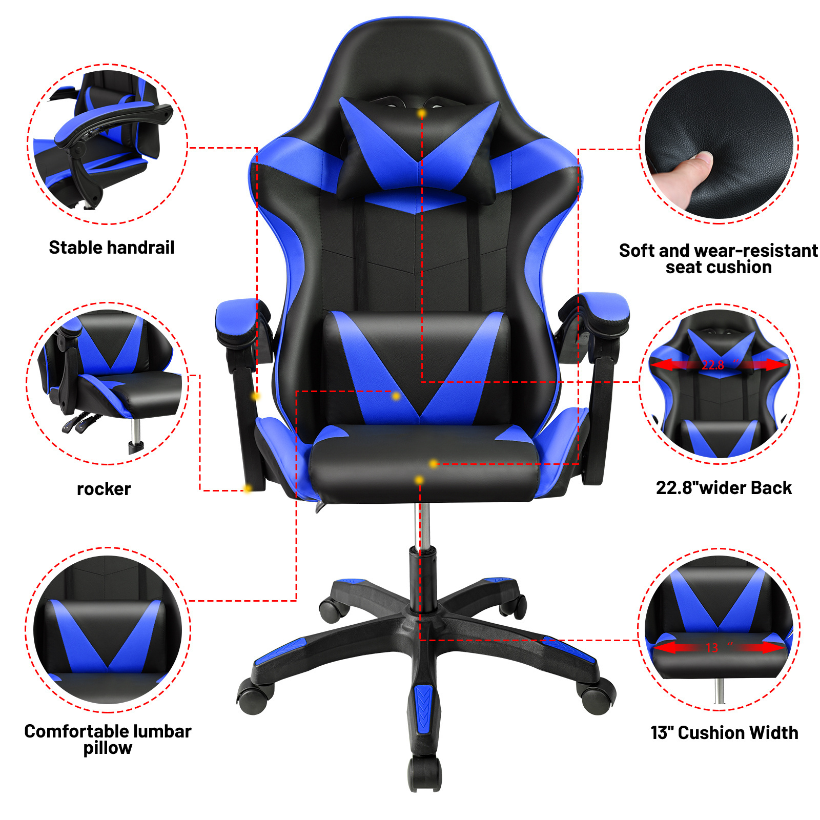 Wholesale High back luxury ergonomic cougar  custom zero gravity computer Gaming Chair