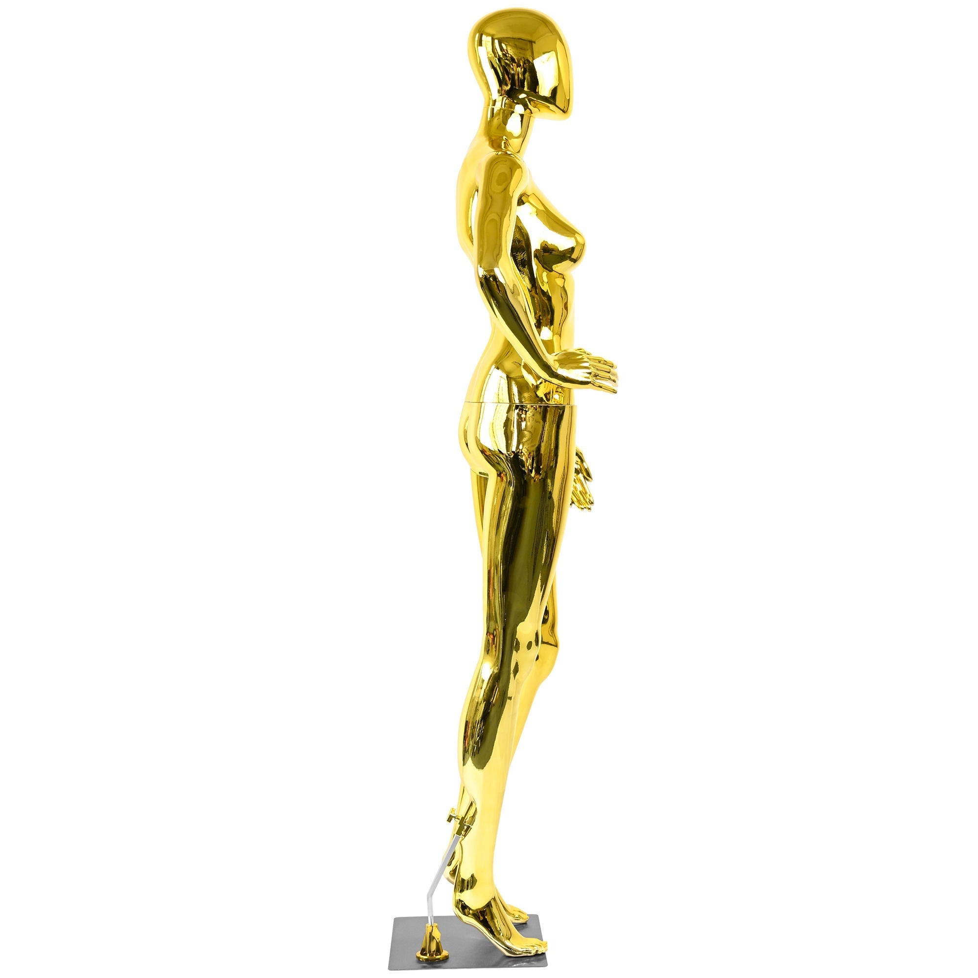 Gold Chrome Full Body Mannequin 175cm Height Dummy Mannequin Good-Looking Curvy Female Mannequin