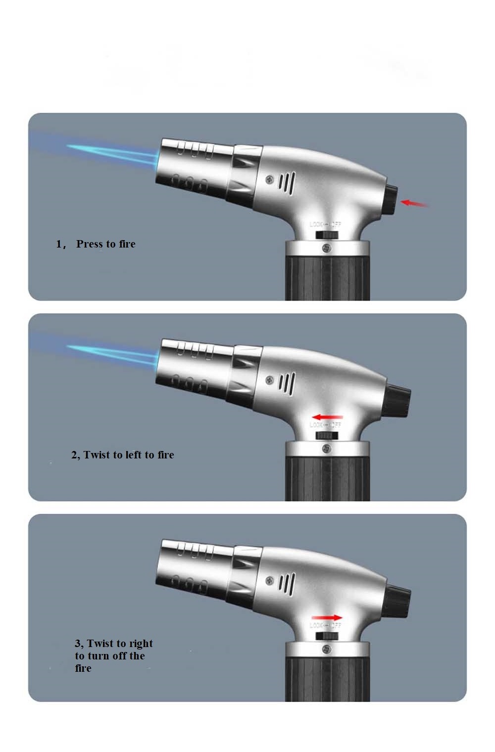 Premium all metal adjustable refillable torch for soldering baking welding and DIY crafts