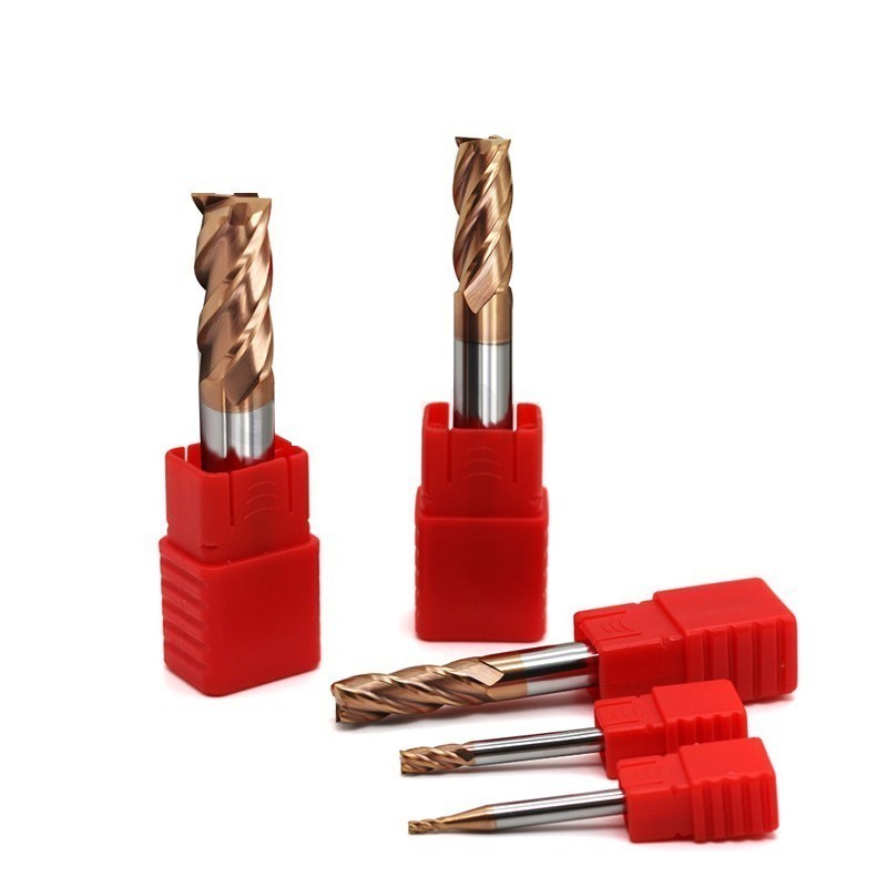 Azzkor 4F Solid Carbide Endmill CNC Milling Cutter Router Bits For Metal Square Flat Face End Mill  HRC 45/55/65/70