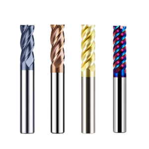 Azzkor 4F Solid Carbide Endmill CNC Milling Cutter Router Bits For Metal Square Flat Face End Mill  HRC 45/55/65/70