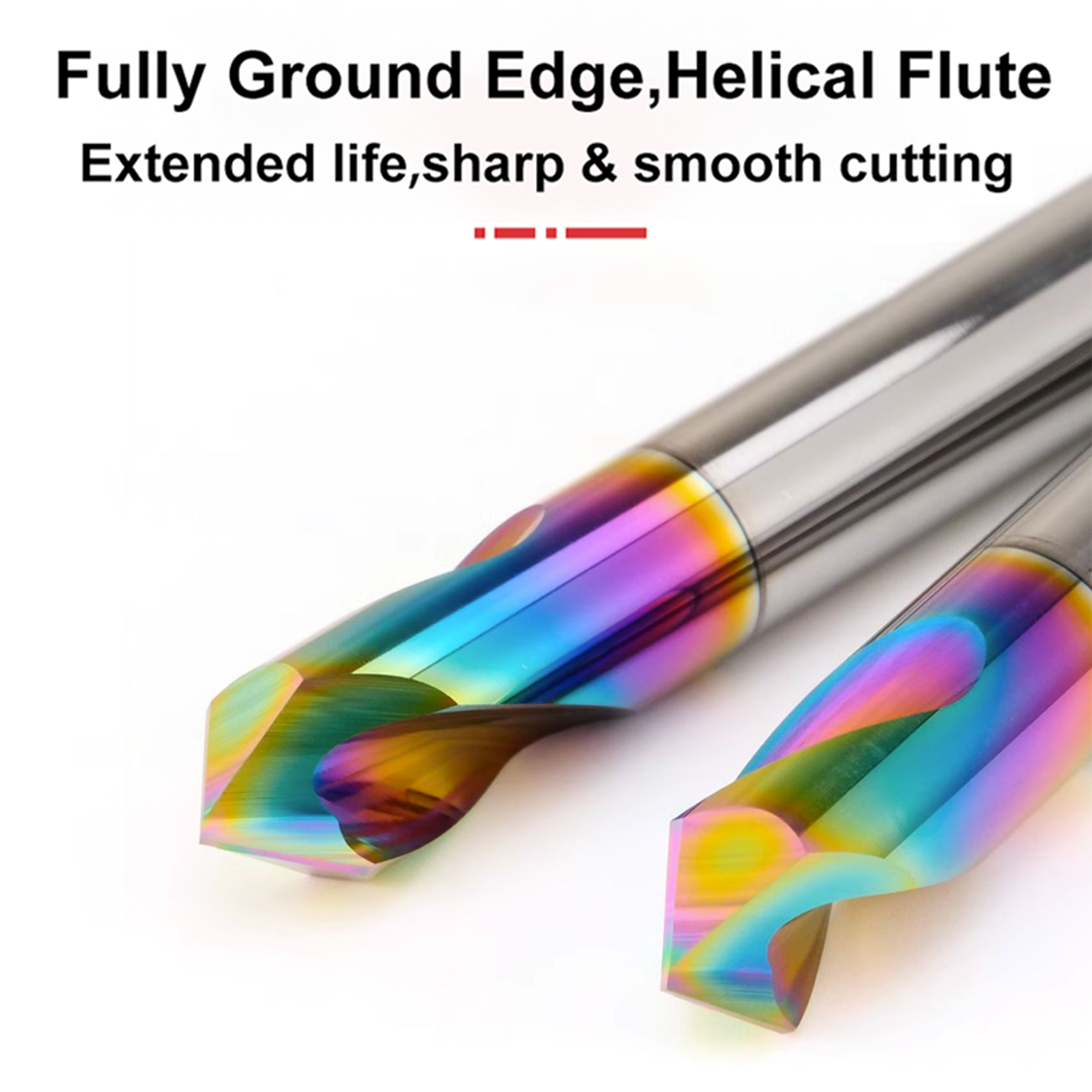 Solid Carbide Spot Drill HRC65 2 Flutes Centering Drill 60/90/120 Degree DLC Colorful Coating Spotting Drill Bit For Aluminum