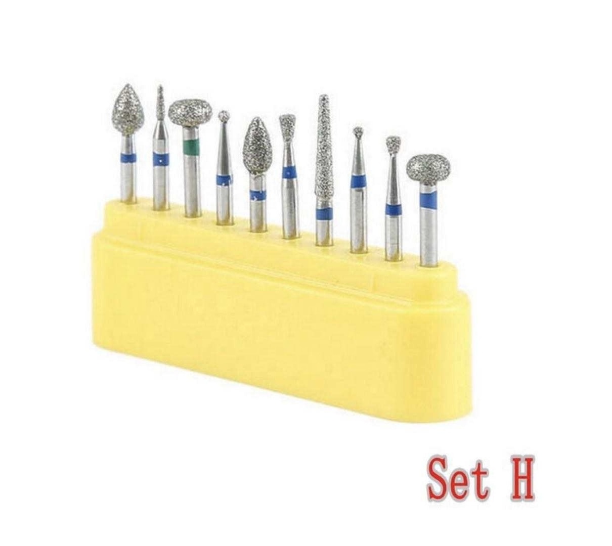 Disposable Dental Burs Drill Set A 10pcs Bits High Speed Handpiece Polishing Bur all finishing fine burs kit