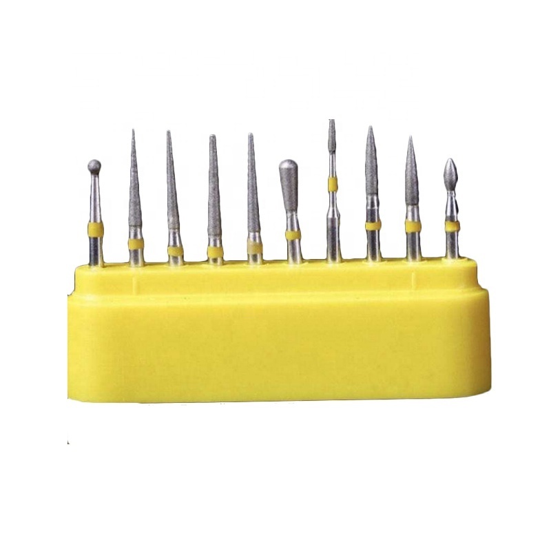 Disposable Dental Burs Drill Set A 10pcs Bits High Speed Handpiece Polishing Bur all finishing fine burs kit