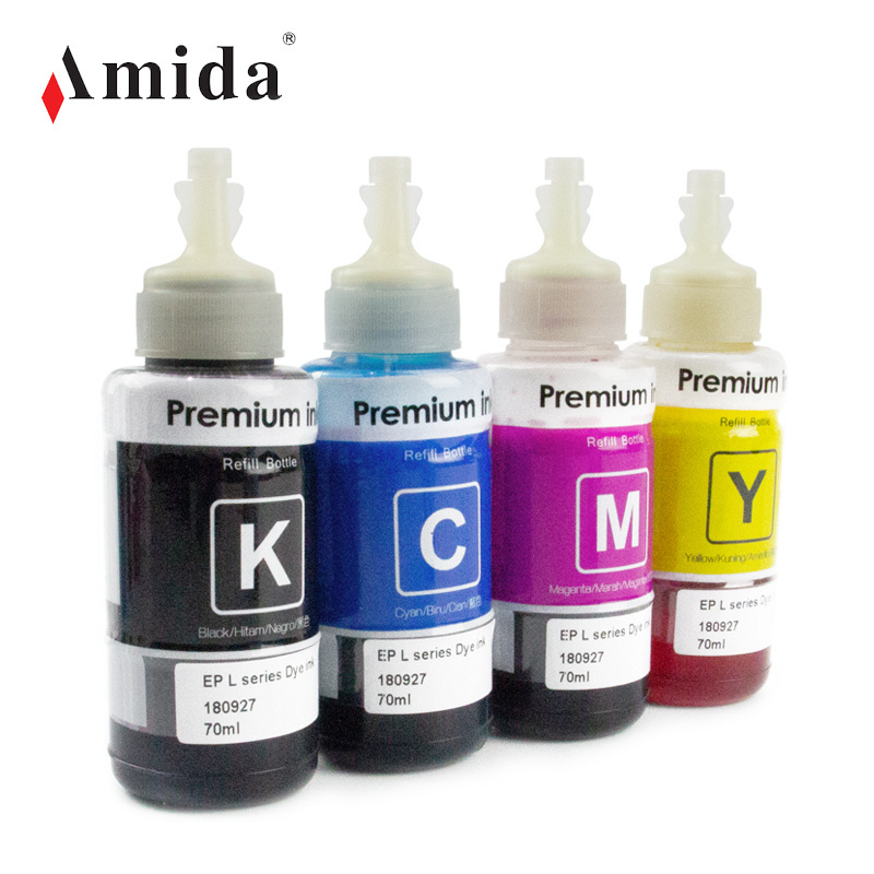 Amida Digital Printing T664 Dye Ink for EPSON-L L405 L455 L475 L565 L606 L656 Series Printer T664