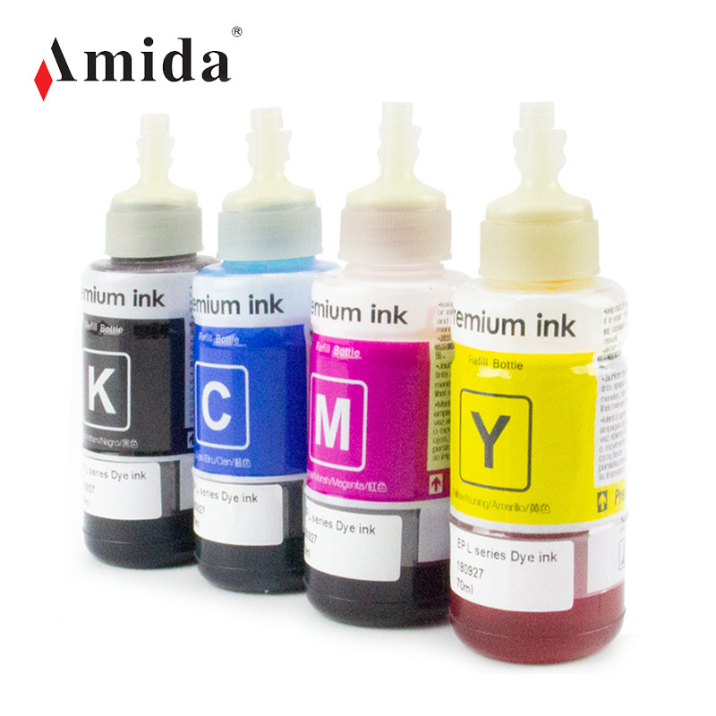 Amida Digital Printing T664 Dye Ink for EPSON-L L405 L455 L475 L565 L606 L656 Series Printer T664