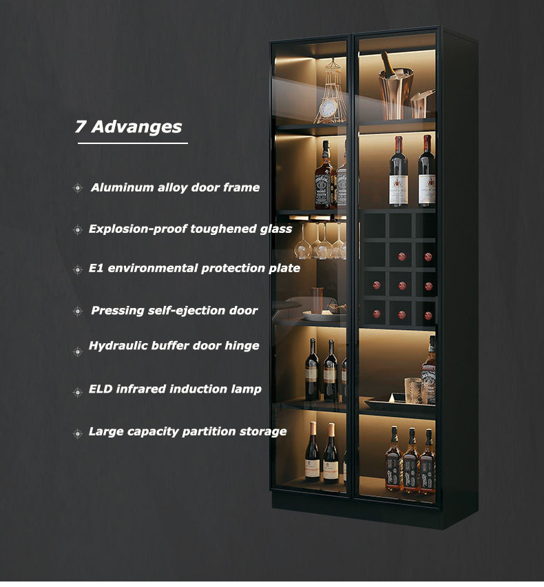 stainless steel wine bar cabinet corner wine cabinet with fridge