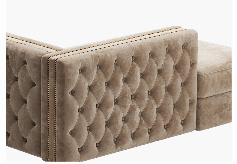 Glam suede canape de salon contemporary velvet home furniture velvet sofa