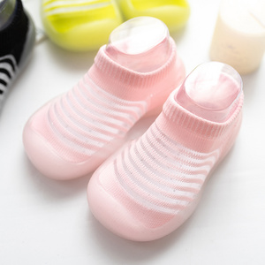 Toddler  Cute Anti Slip Newborn Ankle Ice Silk Terry  Baby Kids Child Shoes Socks  Rubber Sole