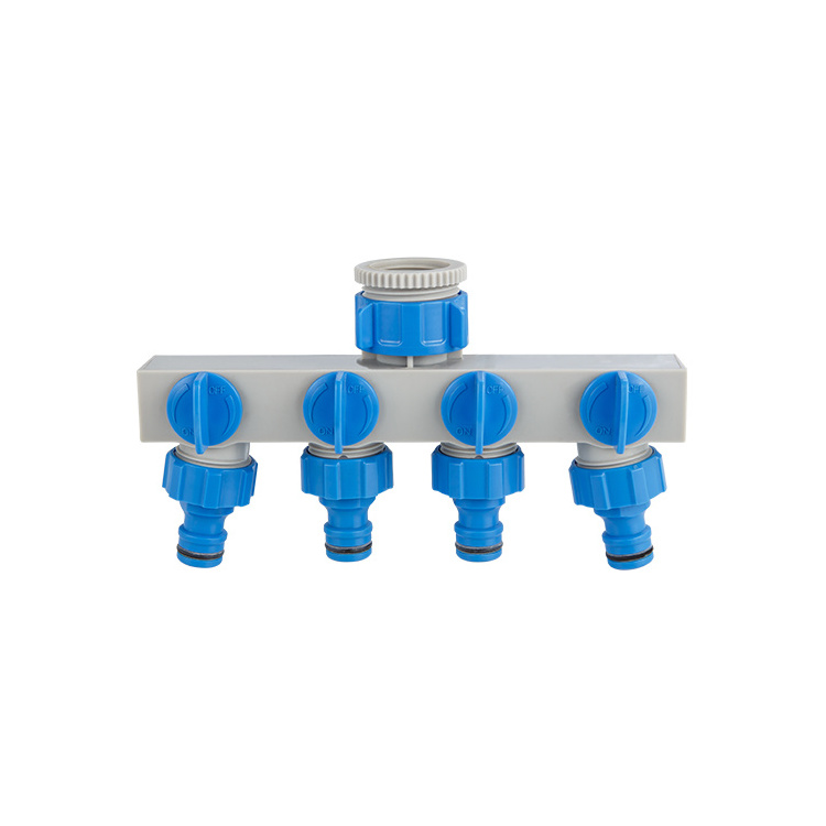 Garden Hose Fittings Water Faucet Adaptor Hose Splitter for Irrigation 4-way Plastic Carton Box ABS Plastic 6 Way Hose Adapter