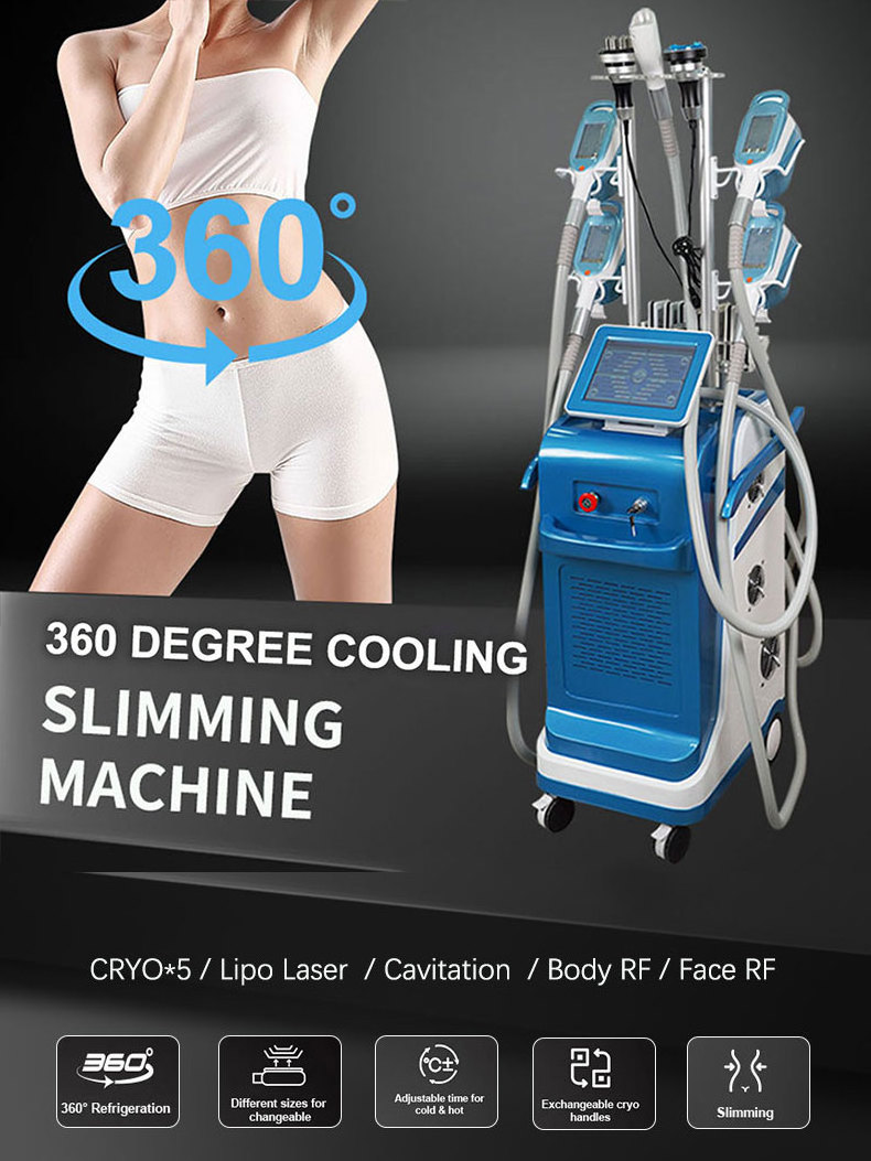 Multifunction Hot Sale 360 Cryo Lipo Body Slimming Fat Freezing Machine Cryo Beauty Salon Cavitation Vacuum Machine