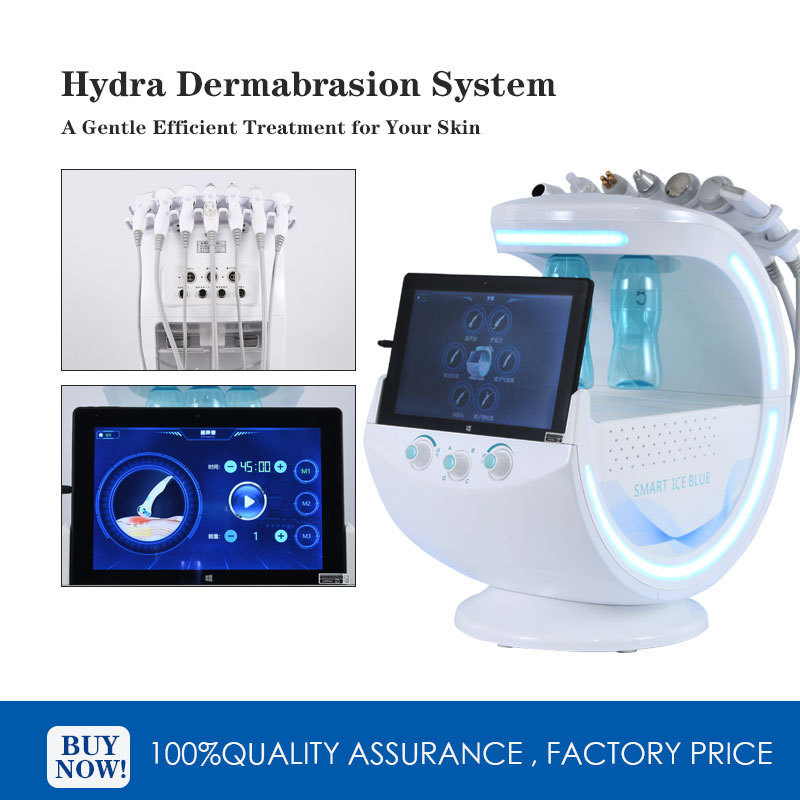 2023 Face Care 7 In 1 Smart Ice Blue Oxygen Jet Facial Rf Aqua Aquasure Dermabrasion facials Skin Analyz Machine