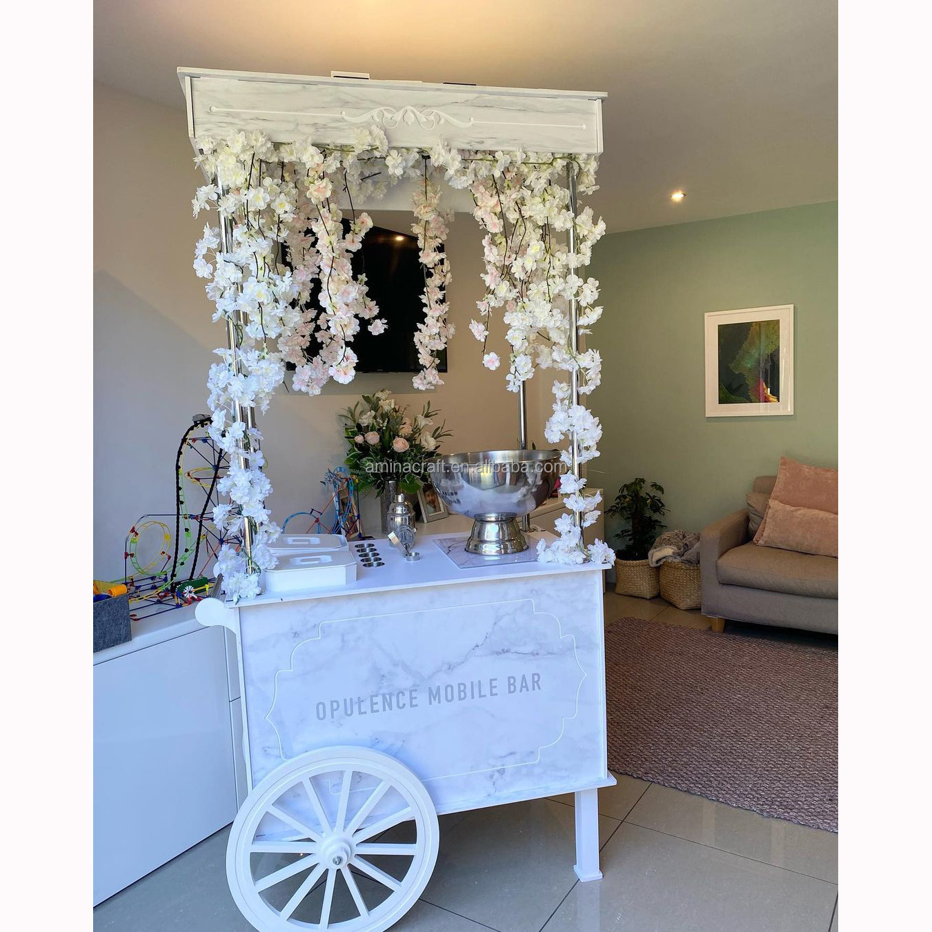 Wedding Supplies Cotton Candy Cart Ice Cream Sweet Candy Carts For Sale