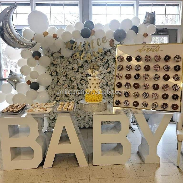 Amina Craft Large Alphabet Mirror LED Acrylic Baby Letter Love Table for wedding event